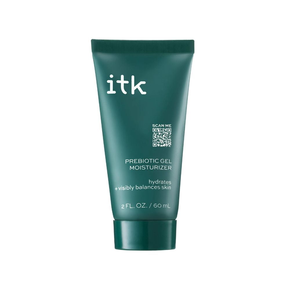 ITK Milk-to-Foam Gentle Cleanser, 5 oz + Prebiotic Gel Moisturizer for Acne Prone, 2 oz (Variety Pack)