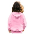 thumbnail image 5 of Hoodies,Girls Oversized Hoodie Long Sleeve Pocket Pullover Sweatshirt Top Comfortable Casual Wear Relaxed Style,Essentials Hoodie,Pink,3-4 Years, 5 of 9