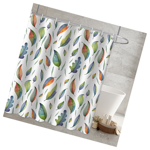 mmirethe Rideau de Douche Imperméable en Polyester Style Moderne Rideaux de Bain Imprimés Décoration Drapé pour Toilettes Type 5
