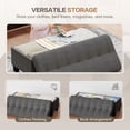 thumbnail image 3 of Homall 47.2" Linen Storage Ottoman Bench, 340LBS, Slow-Close Hinge, High Density Foam, 3 of 6