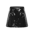 thumbnail image 3 of iixpin Womens Sequin Skirt Side Zipper Fully Lined Short Skirt Glittery Bodycon Miniskirt Black M, 3 of 6