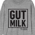thumbnail image 2 of Only Murders In The Building Gut Milk Crew Neck Long Sleeve Gray Heather Adult Tee-Medium, 2 of 3