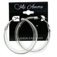thumbnail image 2 of Mi Amore Mesh Hoop-Earrings Silver-Tone, 2 of 2