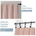 thumbnail image 3 of OVZME 2 Panels Set Blush Blackout Curtains for Living Room 84 Inch Length, Solid Thermal Insulated Privacy Bedroom Window Treatment Curtains Blackout Drapes, W40 x L84 Inch, Blush Pink, 3 of 7