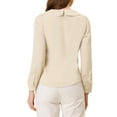 thumbnail image 3 of INSPIRAR CHIC Blusa de Manga Larga con Cuello Peter Pan y Botones Decorativos en la Espalda XL Color Albaricoque, 3 of 7