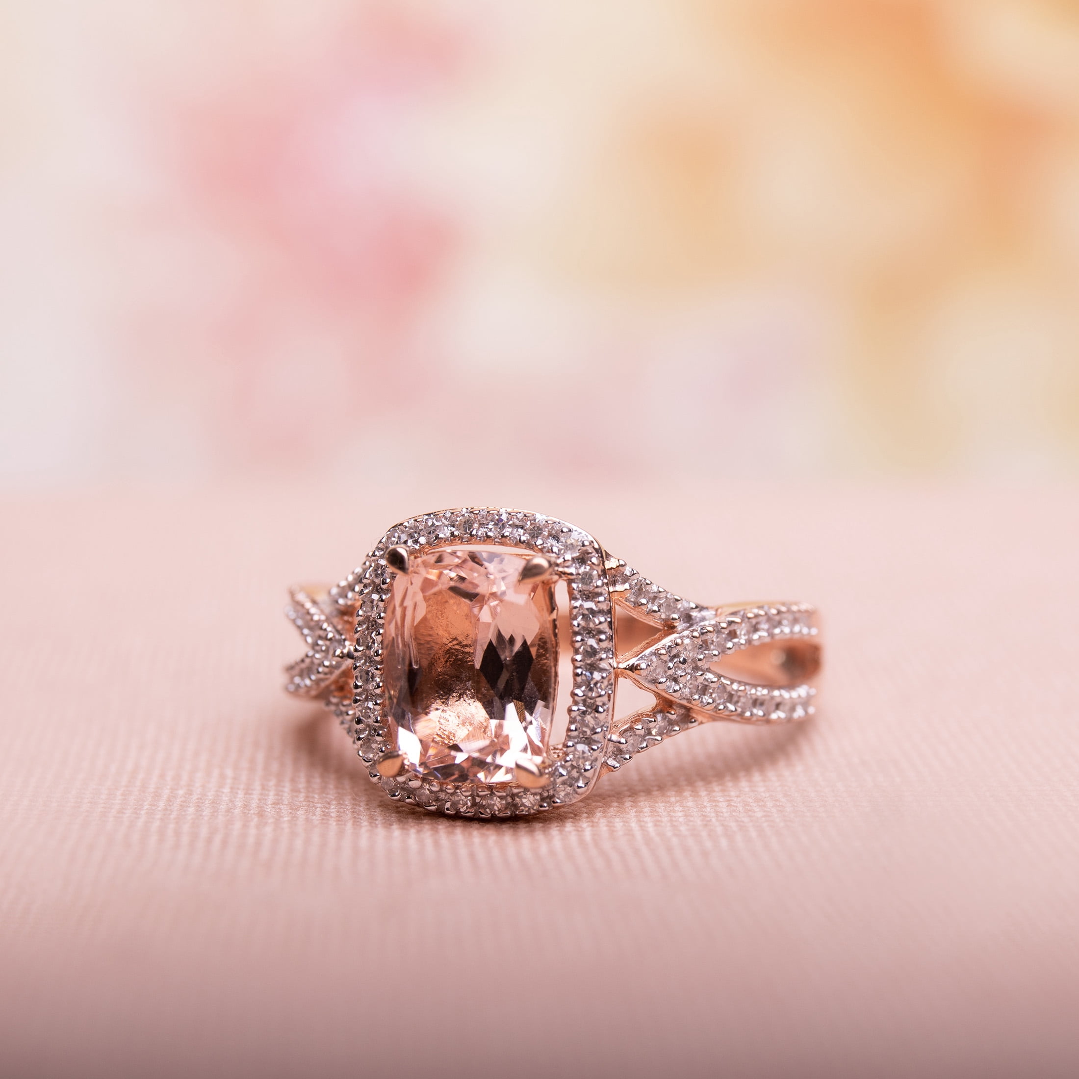 Everly Women's Morganite 10K Rose Gold Engagement Ring