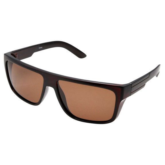 grinderPUNCH Mens Polarized Lens Flat Top Black Frame Sunglasses