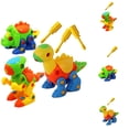 thumbnail image 3 of Juego de juguetes de ensamblaje para niños, juego de animales de dibujos animados, bloques de atornillado, construcción, juguete educativo de aprendizaje temprano para bebés, Color aleatorio Vogacara  WJ3698-02, 3 of 7