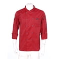 thumbnail image 5 of DPOIS Unisex Chef Coat Kitchen Work Uniform Cook Jacket for Men Women Burgundy Long Sleeve 3XL, 5 of 7