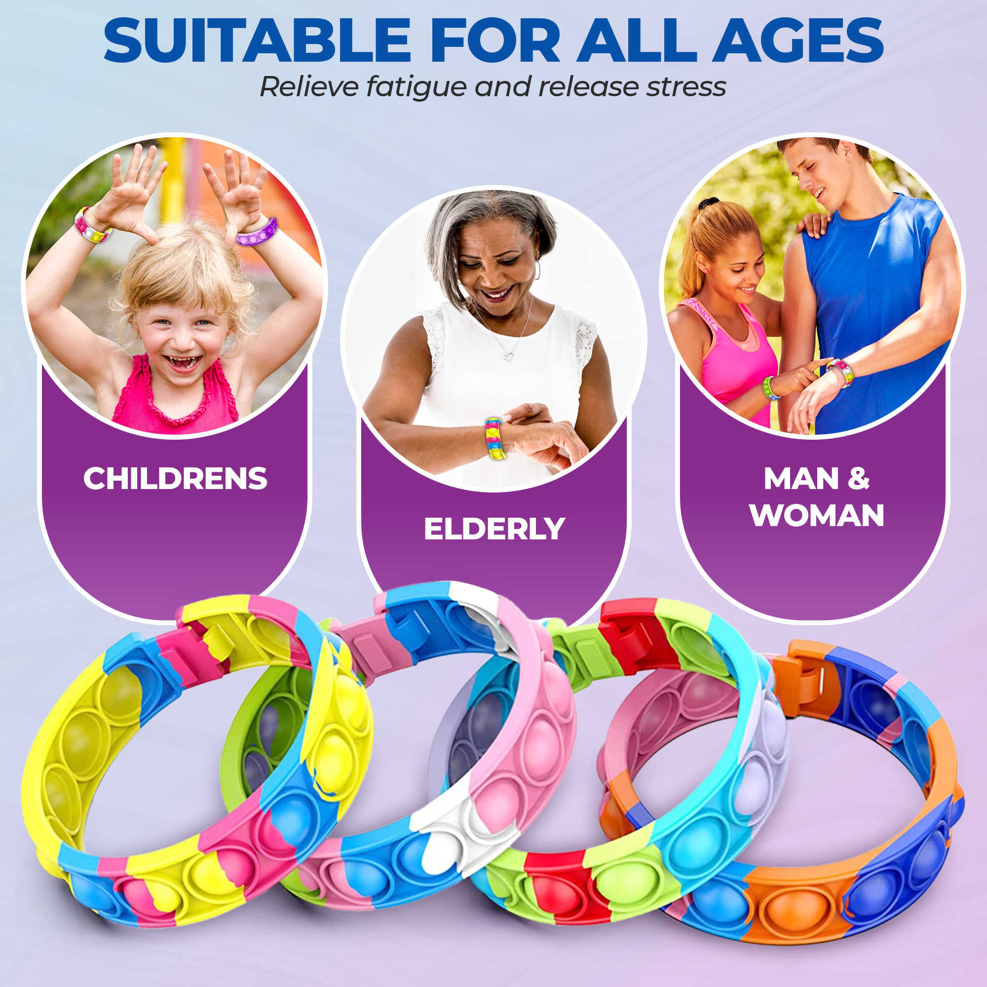Rainbow Fidget Anxiety Bracelet For Kids Party Favors Regalos Para  Cumpleaños Infantil Invitados Juguetes Antiestrés Niños