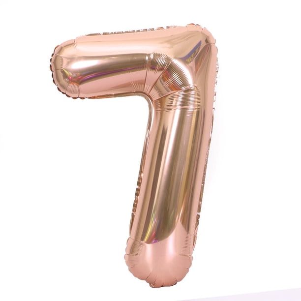Globo de aluminio digital grande de 90 cm, globo de helio de papel de aluminio para cumpleaños de 40 pulgadas, dorado, plateado y oro rosa