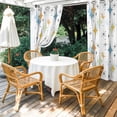 thumbnail image 4 of Outdoor Curtains for Patio Waterproof, Blue Yellow Diamond Outdoor Privacy Panels Grommet, Modern Geometric Middle Century Blackout Outside Curtains for Porch/Cabana/Pergola/Gazebo 54"x95", 2 Panels, 4 of 8
