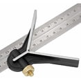thumbnail image 3 of Équerre Combinée Règle Menuisier Multifonctionn Metal Equerre Réglable Angle Charpentier Outil,300MM, 3 of 5