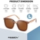 thumbnail image 5 of Gafas de sol FEISEDY unisex polarizadas vintage de gran tamaño cuadradas, 5 of 7