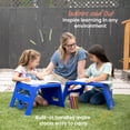 thumbnail image 6 of ECR4Kids Linking Stackable Classroom Stools, Portable Table, Flexible Seating, Blue, 4-Piece, 6 of 9
