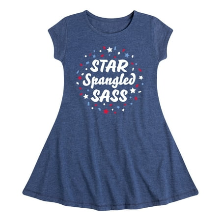 

Instant Message - Star Spangled Sass - Toddler & Youth Girls Fit & Flare Dress
