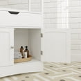 thumbnail image 2 of VASAGLE Bathroom Storage Cabinet, Freestanding Linen Tower, Tall Bookcase with 2 Open Shelves, 1 Large Drawer, 12.8 x 23.6 x 48 Inches, for Entryway, Kitchen, Study, White, 2 of 6