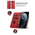 thumbnail image 4 of Flip Leather Multi Card Holder Phone Case & Stand Compatible With iPhone 15 in Red, 4 of 6