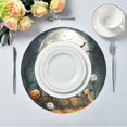 thumbnail image 3 of WOBOGO Halloween Atmosphere Round Placemats Set of 1 Heat Resistant Washable Kitchen Table Decorations 15.4in, 3 of 7