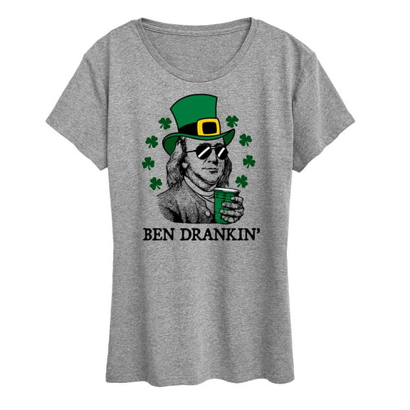 Instant Message - St. Paddy's Ben Drankin - Women's Short Sleeve Graphic T-Shirt