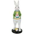 thumbnail image 4 of Northlight Rabbit Holding Easter Egg Outdoor Garden Statue - 11.5" - White, 4 of 7