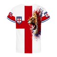 thumbnail image 7 of Boys 2026 Summer Loose Fit Short Sleeve T-Shirt Red and White Color Block Tee with colorful ink splatter print design Casual Kids Top for Daily Comfort Wear Back To School Birthday Gifts Ages 3-13Y, 7 of 7