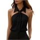 thumbnail image 1 of Fuera Del Hombro Camisetas de Manga Larga para las Mujeres Cuello Colgante Blusa sin Mangas de Color Sólido Top de Verano Casual para las Fiestas, 1 of 8