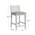 thumbnail image 3 of Hillsdale Furniture Fowler Wood Counter Height Stool, Sea White, 3 of 14
