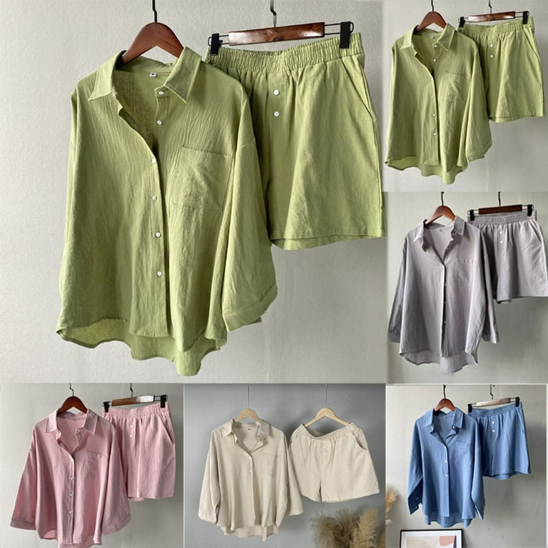 Loose Fit Green Linen Shirt for Women 5698 Loose Fit Green Linen Shirt for Women 5698