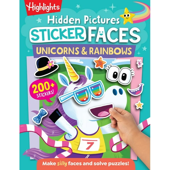 Hidden Pictures Sticker Faces: Unicorns and Rainbows: Colorful Unicorn and Rainbow Fun with Hidden Pictures and Repositionable Stickers for Kids 3-6 (Paperback)