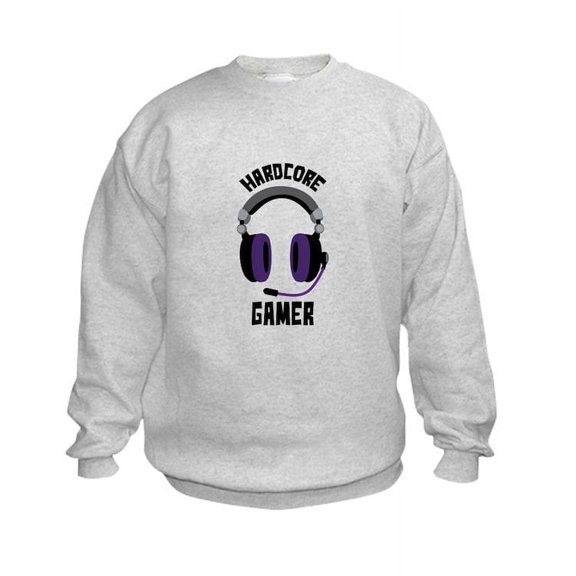 CafePress - Hardcore Gamer Sweatshirt - Kids Sweatshirt, Youth Crew Neck Sweatshirt