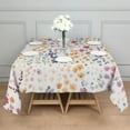 thumbnail image 3 of Pioneer Flower Floral Print Pattern Square Tablecloth,Waterproof Square Table Cover,Wipeable Spillproof Washable Table Cover for Home Kitchen Party Decor 60"x60"(152x152cm), 3 of 6