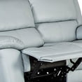 thumbnail image 3 of Larus Manual Loveseat-Powder Blue Leather Match-Pillow Top Arms-60 Inch, 3 of 6