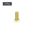 thumbnail image 3 of Unique Bargains Brass Hex Bolts, 1/2-13x1-1/4' 2 Pack Fully Thread Grade 4.8 Machine Screws, 3 of 4
