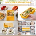 thumbnail image 3 of Silicone Freezer Tray with Lid – 2-Cup Soup Freezer Container Molds, Large Ice Cube Trays for Freezing Soup, Sauce & Broth, Meal Prep & Food Storage – Oven & Dishwasher Safe, 2-Pack, 3 of 6
