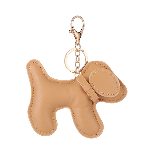 Llavero Con Perro Y Bolso para Cachorros Cuero Mujeres Niñas
