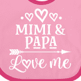thumbnail image 4 of Inktastic Mimi and Papa Love Me Boys or Girls Baby Bib, 4 of 4