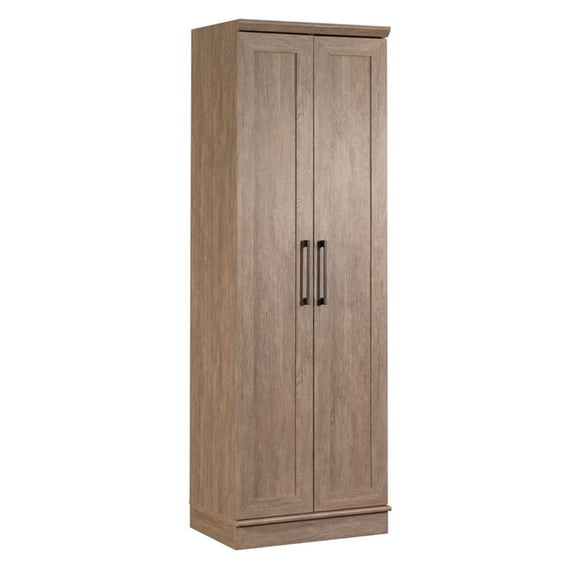 Pemberly Row Contemporary Storage Cabinet in a Brushed Oak finish