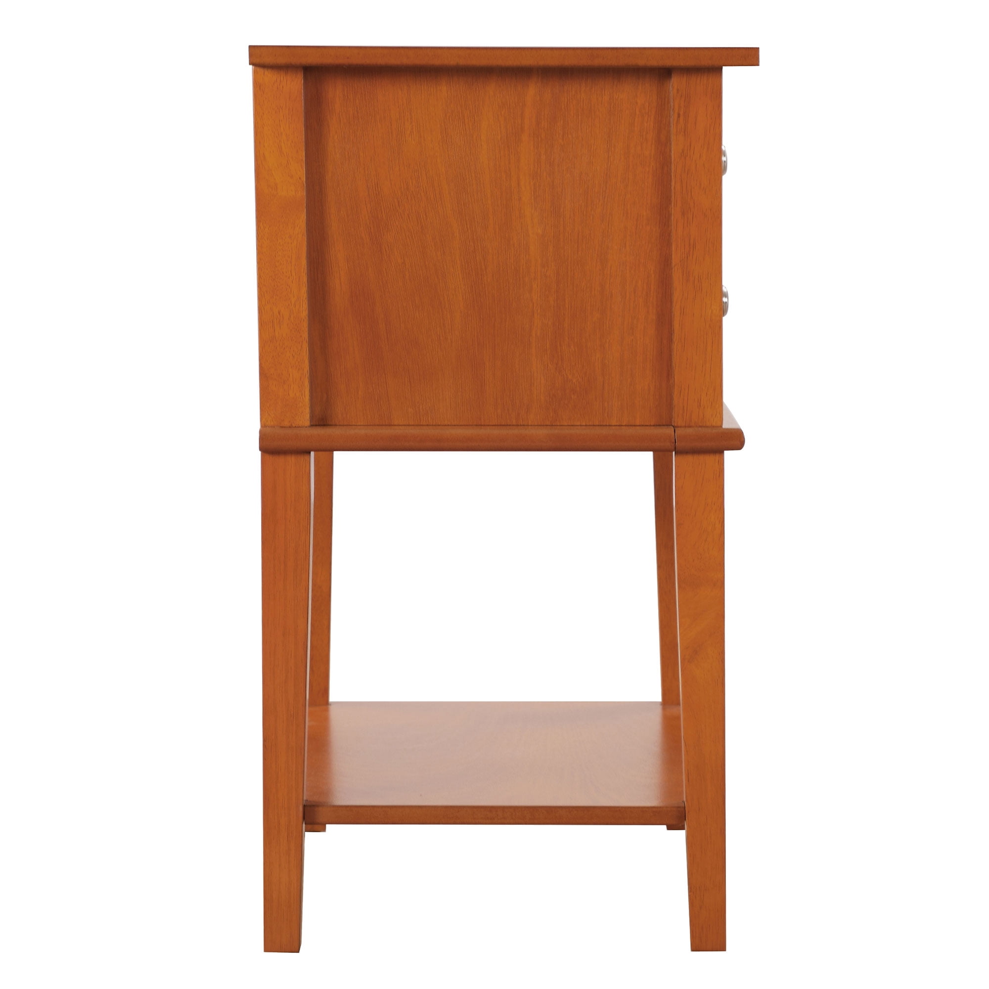 Glory Furniture Newton Contemporary Wood Side Table Nightstand, Oak