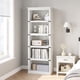 thumbnail image 1 of 67.4in de altura de madera 5 tier estante de libros rural book estante con almacenamiento abiertos para exposición bookshelves home decor muebles para oficina en casa sala de estar cama room, 1 of 7