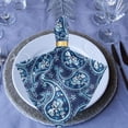 thumbnail image 3 of GZHJMY Chic Ethnic Paisley Floral Pattern Cloth Napkins, 4 Pack 20 x 20 Inch Soft Polyester Reusable Dinner Napkin for Family Gatherings, Banquet, Cocktail, Parties(Blue), 3 of 6