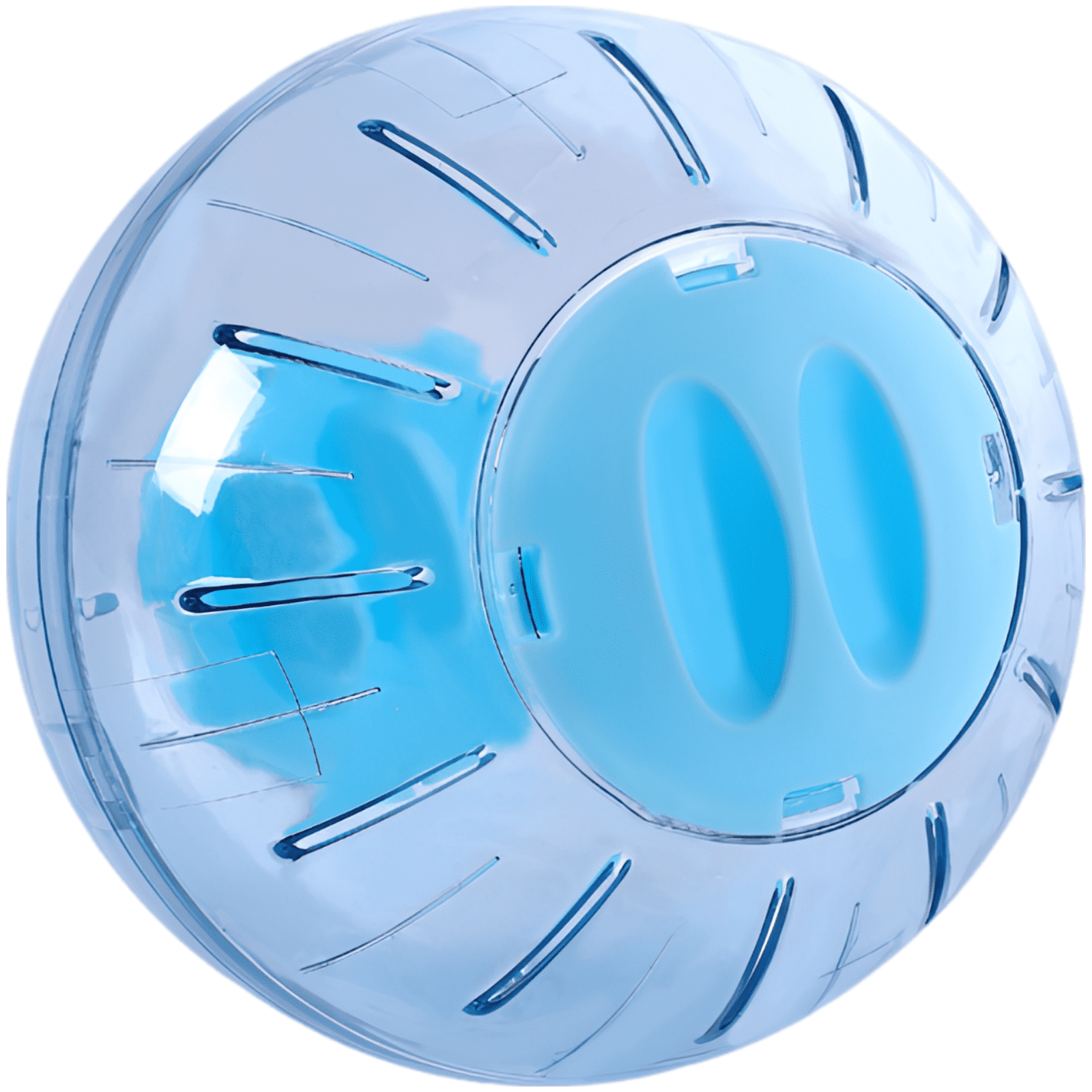 7.9 inch Hamster Running Ball, Transparent Blue Plastic Exercise Toy, 7.9 x 7.9 x 7.9 in Clear Breathable Pet Activity Sphere for Syrian Hamsters, Small Animal Fitness Plaything, Easy Clean Design
