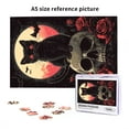 thumbnail image 6 of 1000 PCS Black Cat And Skull Rose Night 1000 Piece Puzzle For Adults,Brain Challenge,Wonderful Imagination,Funny Black Cat Wooden Jigsaw,Puzzles Suitable For Entertaining With Family During Holidays, 6 of 6