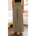 thumbnail image 5 of PTHTECHUS Womens Wide Leg Pants With Pockets High Waist Adjustable Knot Loose Casual Trousers Business Work Casual Pants Loose Pants, 5 of 6