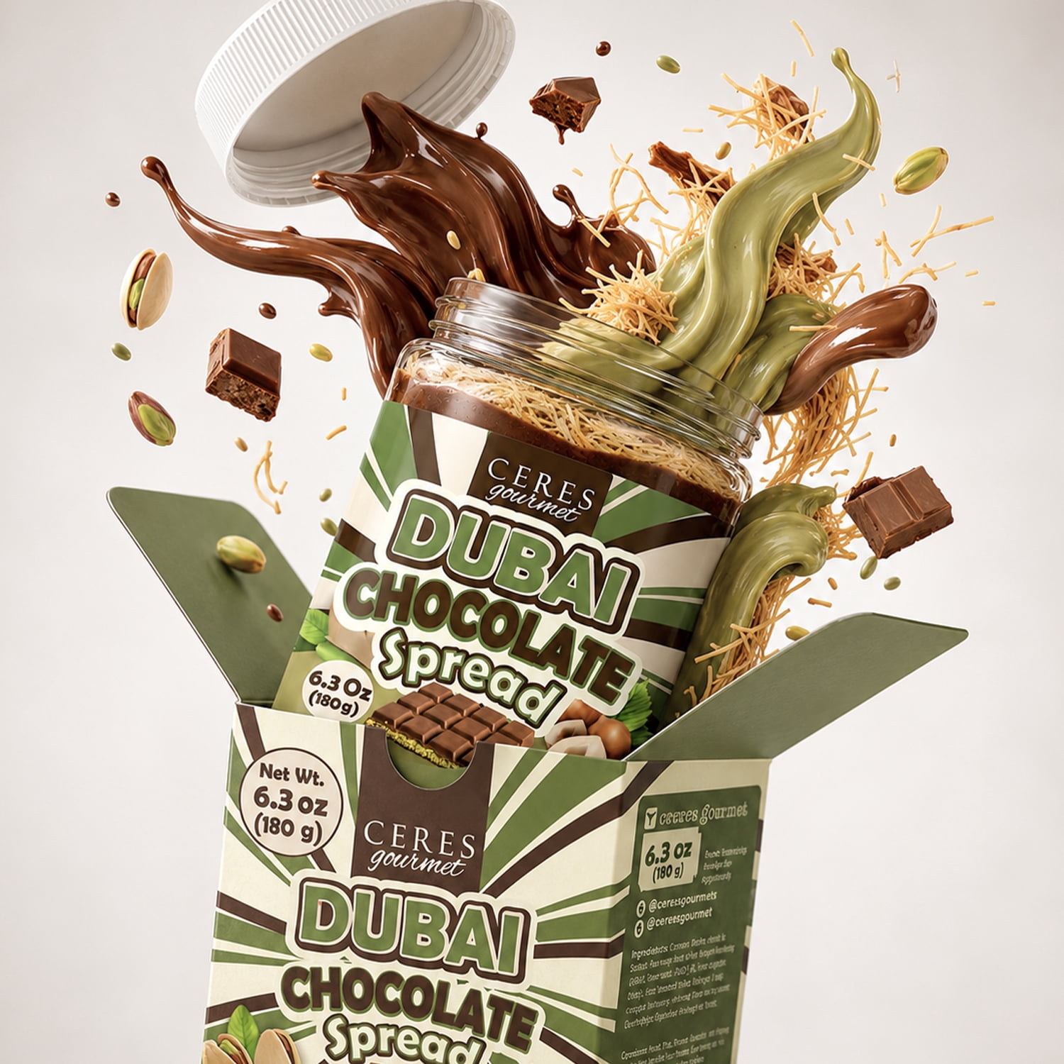 Ceres Gourmet Chocolate Spread Pistachio Kataifi 6.35 oz