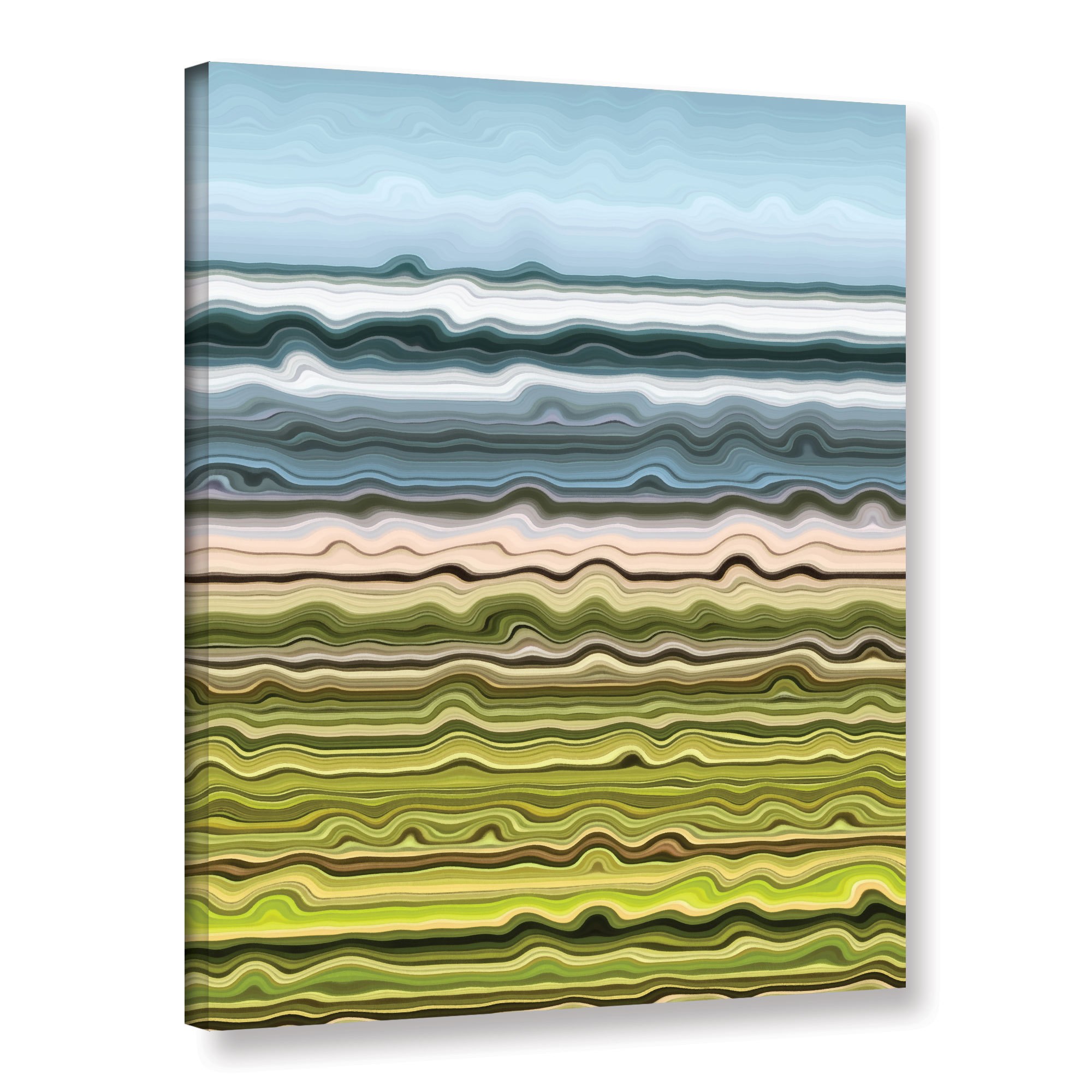 ArtWall Kevin Calkins "Shoreline Abstract" Gallery-Wrapped Canvas