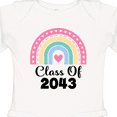 thumbnail image 4 of Inktastic Class of 2043 Girls Rainbow Girls Long Sleeve Baby Bodysuit, 4 of 5
