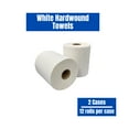 thumbnail image 3 of MMBM 8" x 300' White Hardwound Towels 1-Ply High-Capacity Drying 24 Rolls/Case, 3 of 5