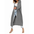 thumbnail image 2 of Women'S Oversized Long Cardigan Open Front Duster Sweater Cardigan Grey L, 2 of 7