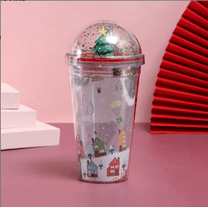 Christmas Theme Water Cup - Snow village